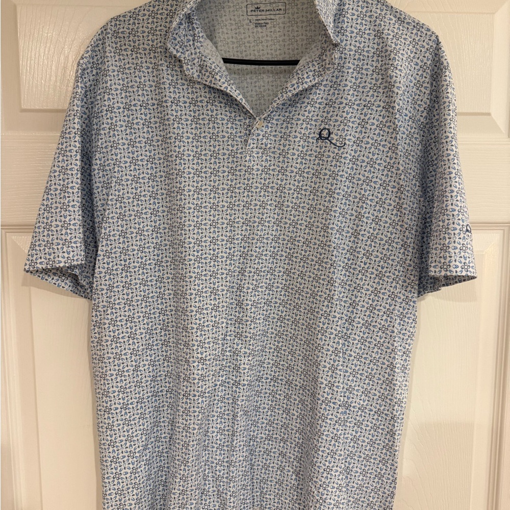 Peter Millar Light Blue Golf Shirt